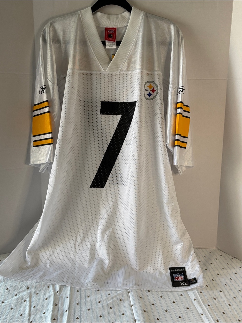 Vintage 2000’s Reebok White Pittsburgh Steelers #7 Football Jersey